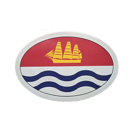 Bath Flag Euro-style Oval Sticker